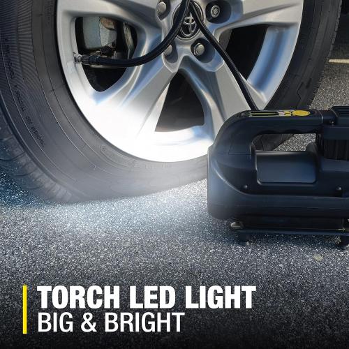 Fix-a-Flat Tire Inflator, Pro Digital, Inflate Right Technology, includes LED light and quick connect hose, 3 min inflation