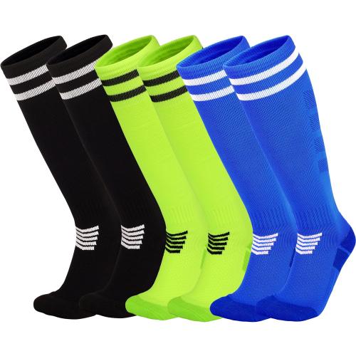 Kids Soccer Socks Cushion Cotton Compression Socks Youth Baseball 3P