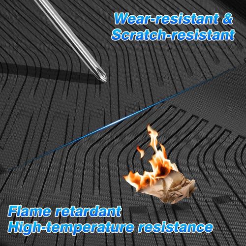 Cartist Floor Mats for Chevy Chevrolet Silverado EV RST/GMC Sierra EV Denali 2024 2025 2026 (Not for WT/LT), All Weather Floor Liners for Silverado Accessories, Heavy Duty TPE Car Mats
