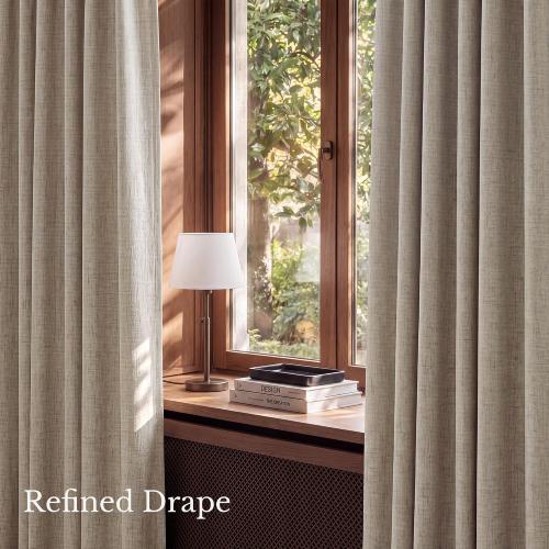NICETOWN 100% Blackout Linen Curtains for Bedroom/Living Room 90 L, 2 PCs
