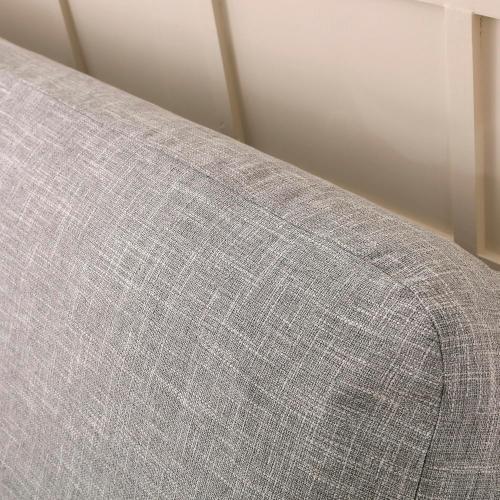 OctoRose Full Size 2 Side Zipper Upholstery Thick Linen Silver Futon Cover Sofa DayBed Mattress Slipcover Couch Protector (Linen-Silver, Full Size)