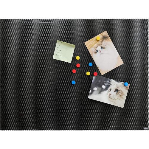 Bulletin Board, Magnetic Board 24 x 18 Inch, Great Wall Mounting Board with 40 Magnets, Decorative Board for Photos and Messages