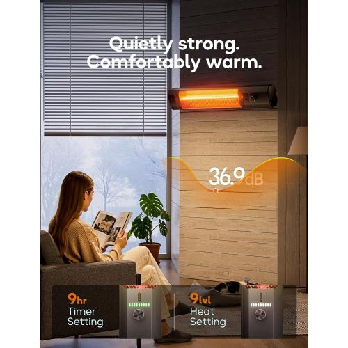 Patio Heater, 9 Heat Setting, 9-Hour Timer, Portable A - 5