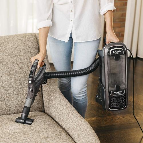 Shark AZ1002 Apex Powered Lift-Away Upright Vacuum with DuoClean & Self-Cleaning Brushroll, Crevice Tool, Upholstery Tool & Pet Power Brush, for a Deep Clean on & Above Floors, Espresso
