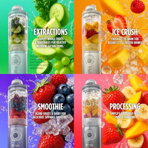 Ninja Blast Max, Portable Blender   Twist & Go, Personal Smoothie, Blend, Ice Crush, 3 Programs, Cordless, 22 oz removable Vessel, Dishwasher Safe, Leakproof, Pink, BC251PK