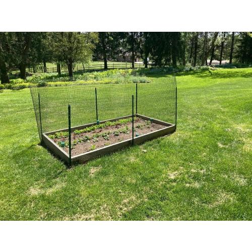 3 Feet Metal Fence Post Green, Pack of 15, for 24 Inch High Garden Welded Wire Fence U-Channel Steel Garden Post