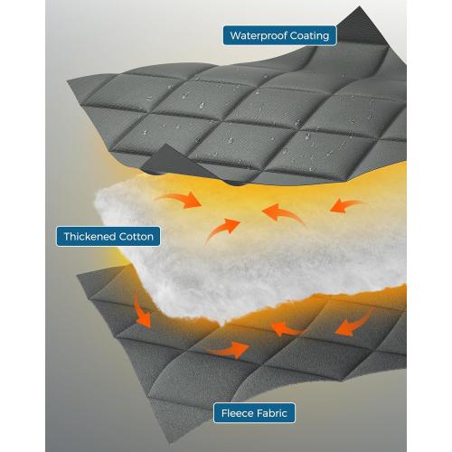 Window Insulation for Winter, Curtain Size , Thermal Insulated Window Cover with Oxford Cloth Thicken Cotton Filled, Windows, Grey