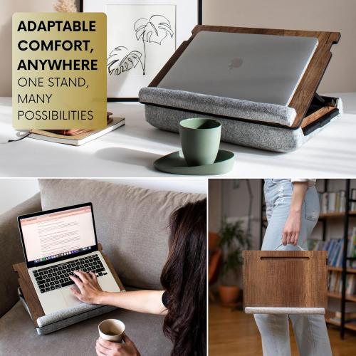 Lap Desk for Laptop - Laptop Tray with Cushion, Portable Lap Desk for Lap, Adjustable Lapdesk, Couch Lap top Table for Work, Ergonomic Lap top Stand for Bed