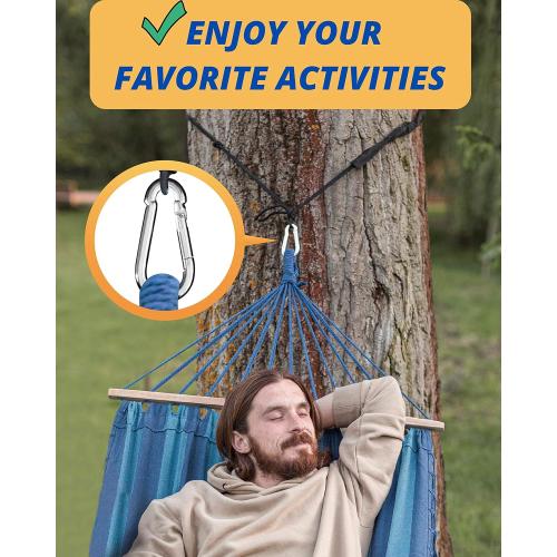 Silver Carabiner Clip 5 Pack - Multipurpose Heavy Duty Snap Hooks - Small and Large Clips for Keys - Carribeaner Hook