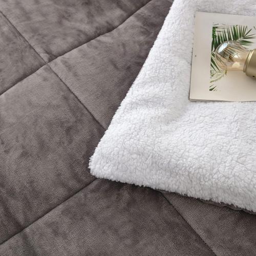 KING FAUX  FUR  SHERPA COMFORTERS SET
