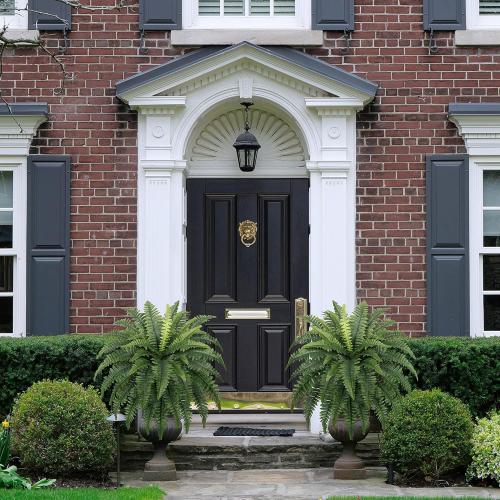 Ferns Artificial Bush Plants Large, 2 Artificial Boston Ferns for Outdoors Home Decor
