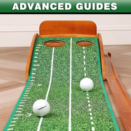 CHAMPKEY Premium Golf Putting Green Indoor with 3 Golf Putting Gates - Improves Putting Accuracy and Skill Levels Golf Putting Mat - Ideal for Indoor and Outdoor Training