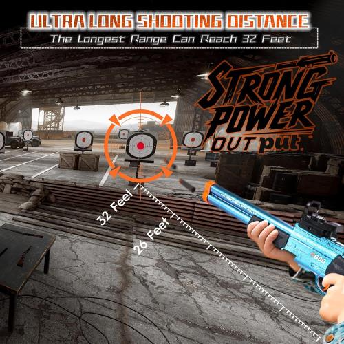 Toy Gun Double Barrel Toy Shotgun,with 40 Soft Bullet Darts and Goggles,Foam Dart Blaster with Scope,Christmas Birthday Gifts for Kids Adults Boys Age 8  (Blue)