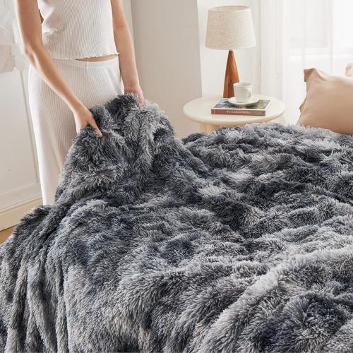 Bedsure GentleSoft Fluffy Fuzzy Faux Fur Throw Blanket for Couch, Soft Sherpa Fleece Cozy Gifts for Women, Plush Bed Blanket Christmas Room Decor for Men, Thick Warm Minky Teen Gifts Winter Bedding