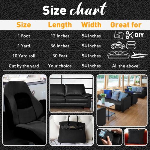 Self-Adhesive Marine Vinyl Faux Leather: Meneng 2 Yard Roll Heavy Duty Boat Seat Vinyl - Waterproof & Scratch-Resistant for Marine Upholstery - Leather Repair Patch for Furniture Sofa Couch