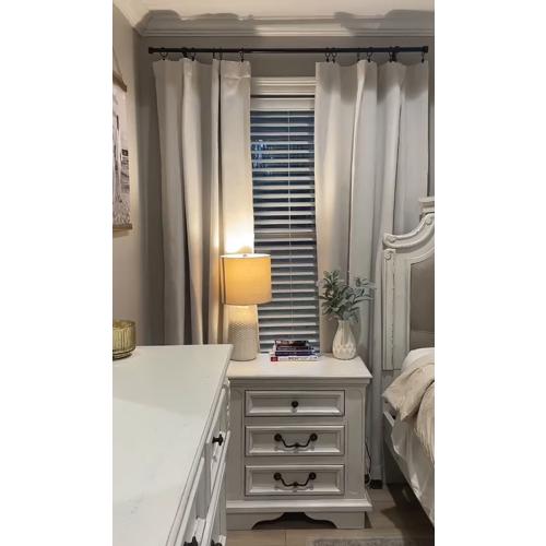 INOVADAY 100% Blackout Curtains for Bedroom, Black Out Curtains 96 Inch Long, Clip Rings Linen Blackout Drapes, Thermal Insulated Room Darkening for Living Room, 2 Panels - Beige,W50xL96