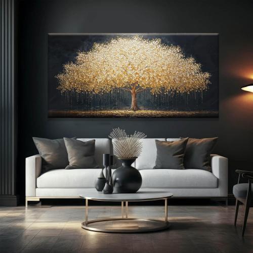 Tsomzxng Abstract Wall Art Gold Tree Of Life Artwork Canvas Art Wall Decor Painting Prints Gold Tree Large Abstract Wall Decor Picture For Living Room Bedroom Home Office Artwork 29X 58‼️light dirt and good condition‼️