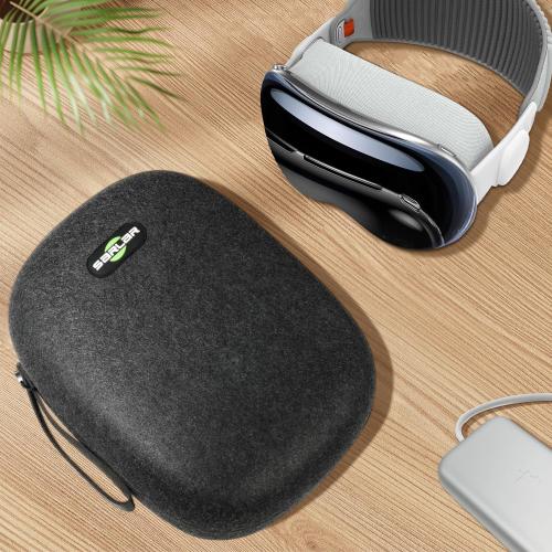 sarlar Hard Carrying Case for Oculus Meta Quest 3/3S/Apple Vision Pro M5/M2/Galaxy XR VR Headset and Controller Accessories, Minimalist Aesthetic for Travel and Home Storage, Black