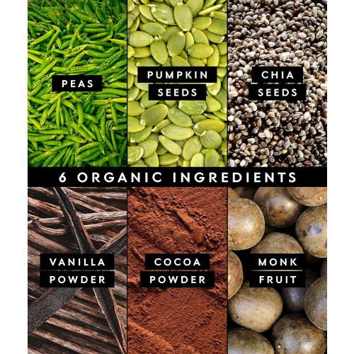 Truvani Vegan Pea Protein Powder | Chocolate | 20g Organic Plant Based Protein | 1 Serving | Keto | Gluten & Dairy Free | Low Carb | No Added Sugar