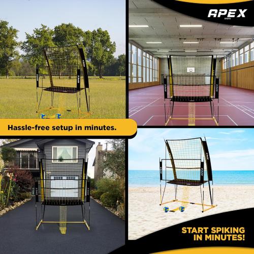 Volleyball Training Net Equipment System - Sturdy, Adjustable, and Portable | Improve Accuracy, Technique, and Skills | Ideal for Indoor/Outdoor Use | Easy Assembly & Storage |