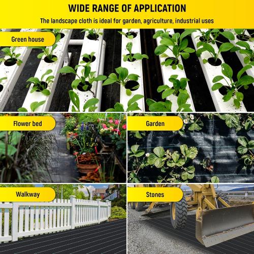 Doniks 6x300ft Driveway Fabric,3.5OZ Commercial Heavy Duty Weed Barrier Fabric, Garden Landscape Fabric,French Drain Fabric for Erosion Control,Landscape Fabric,Weed Barrier,Construction Projects ‼️used‼️
