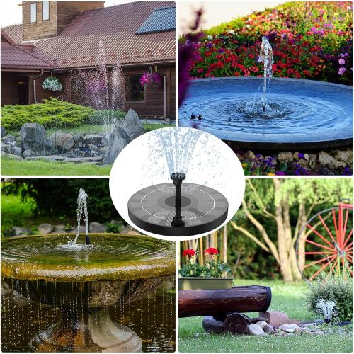 AISITIN Solar Fountain Pump 2.5W, 6.7 Solar Powered Water Fountain Pump for Bird Bath, solar pump for fountain with 6 Nozzles for Garden, Ponds, Pool, Fish Tank, Outdoor and Aquarium