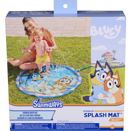SwimWays Bluey Splash Mat, Kids Splash Pad, Outdoor Toys, Bluey Party Supplies and Water Toys for Kids Ages 1 & Up