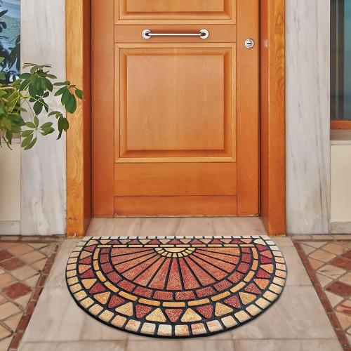 ubdyo Unique Design Door mat - Low Pile Front Doormat Outside Entrance for Efficient Dirt Trapping - All Weather Front Door Mat Indoor Entrance - Anti Slip Welcome Matt Outdoor - (36 x 24, Red)