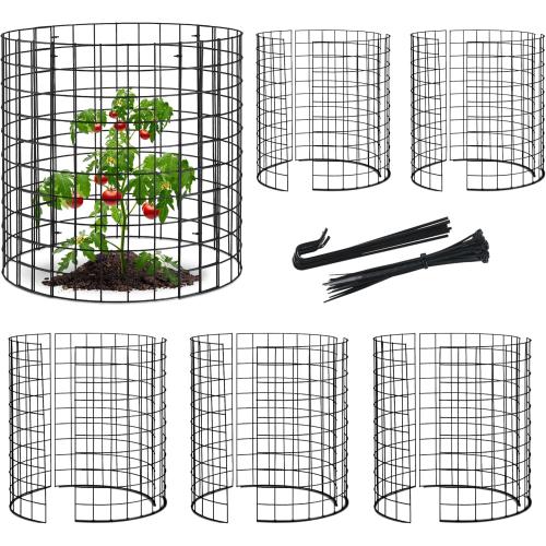 18pcs Plant Protectors from Animals, 6 Pack Metal Plant Cages to Keep Animals Out, 13.5'' Dia x 15'' H Garden Protection from Rabbits Chickens Ducks, Bunny Barricades for Garden