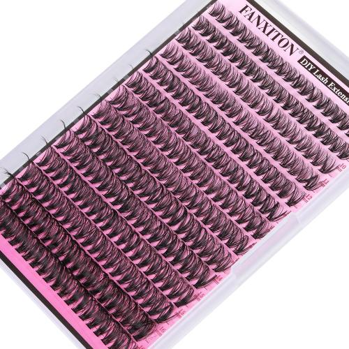 FANXITON Lash Clusters 280 Pcs Wispy Lash Clusters D 8-16 MM Mix Natural Eyelash Clusters 40D Individual Eyelash DIY Lash Extensions at Home(40D)