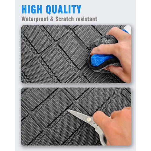 ZQULOYO Cargo Liners Backrest Mat for Genesis GV80 Accessories 2021-2025 with Hook&Loop Rear Trunk Mat Rear Seat Back Cover Protector All Weather Anti-Slip Split Dog Liner 4 PCS