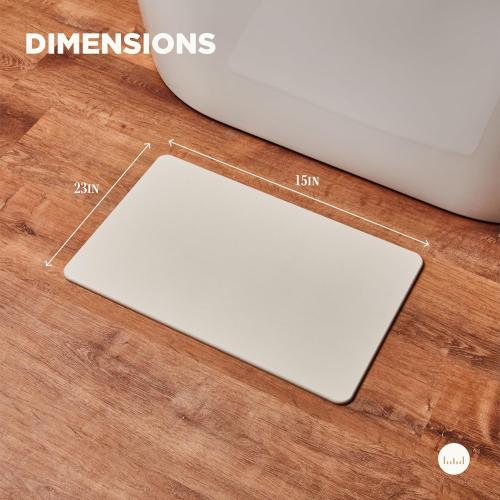 Stone Bath Mat for Bathroom – Quick Drying, Non-Slip Shower Mat – Super Absorbent Bath Stone Mat – Water Absorbing Bathmat, 23” x 15”, Swiss Coffee