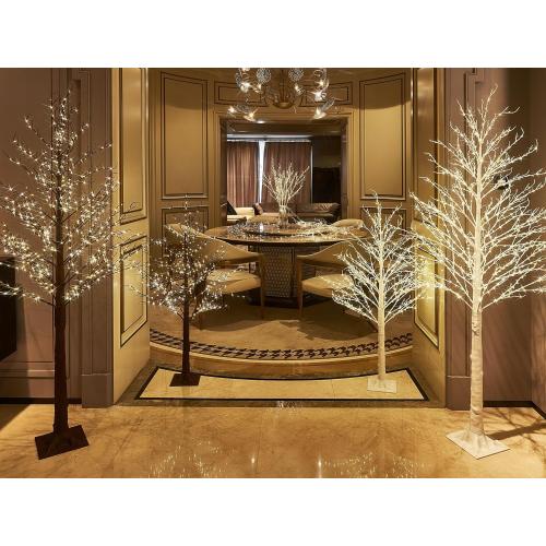 LITBLOOM Pre Lit White Tree 6FT 690 Fairy Lights Plug in,Twig Tree with Lights for Home Living Room Christmas Easter Decoration Indoor Outdoor