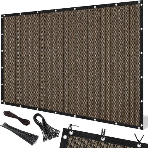 Artpuch 90% Sun Shade Cloth, 10 x 12 FT Pergola Shade Cover Canopy with Grommets, Sun Screen Fabric Tarp for Patio, Outdoor, Garden, Backyard, Mocha