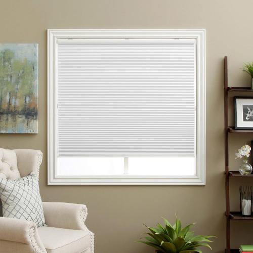 Cellular Shades Cordless Blackout Honeycomb Blinds Fabric Window Shades White(Blackout), 35 W x 64 H