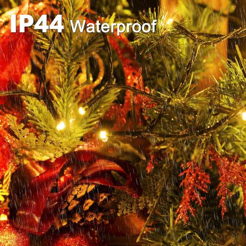 Christmas Tree Lights 98 FT 300 LED, Warm White Christmas Lights Indoor Plug in, 8 Modes Twinkle String Lights for Bedroom Party Ceiling Xmas Home Decorations