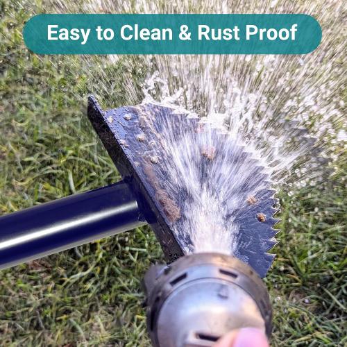 One-Piece Size 40in Manual Edger Lawn Tool with Spring Steel Blade Manganese Steel Border Edger for Landscaping Rustproof Half Moon Edger with Rubber Handle for Garden Maintenance
