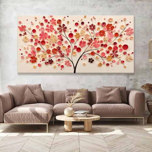 Canvas Art Wall Decor Modern Botanical Wall Art Pictures For Bedroom Large Abstract Wall Art Colorful Tree Of Life Wall Art Artwork for Walls Canvas Prints Living Room Home Aesthetic Wall Decor 29 X 58