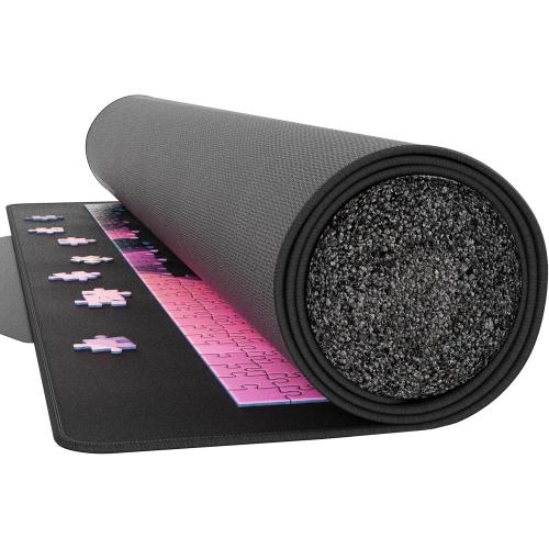 Premium Puzzle Mat - 26 x 47 Inches - Up to 1500 Pieces - Jigsaw Puzzle Roll Up Mat - Non Slip Rubber Bottom - Soft Polyester Surface - with Gift Packaging