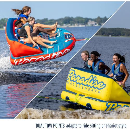 Paradise Water Sports - Emerald Coast Towable Tube for Boating - 1-2 and1-3 Riders