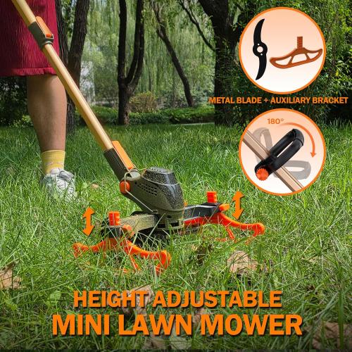 13-Inch String Trimmer Cordless,(2 x 21V 5.0Ah Batteries & Charger), Trimmer/Edger/Lawn Mower/Brush Cutter 4-in-1, Electric Weed Wacker with Auto Rope Spool Feed, 3 Cutting Methods