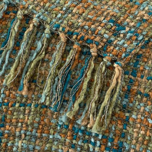 Multi-Color Gold Green Cable Woven Throw Blanket for Couch,50X60 Boho Style Textured Blankets for Home Decor,Super Soft Warm Cozy Chunky Blanket with Decorative Tassels for Bed
