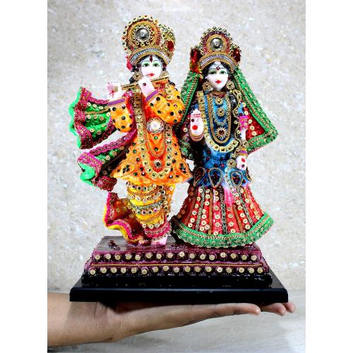 eSplanade - Radha Krishna Kishan Murti Idol Statue Sculpture - Resin (Radha Krishna Standing)