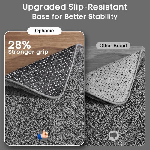 Area Rugs for Living Room, Upgrade Non-Slip Fluffy Soft Large Shag Bedroom Carpet, Grey Big Indoor Thick Nursery Rug, Gray Carpets for Boy and Girls Room Dorm Home Decor Aesthetic