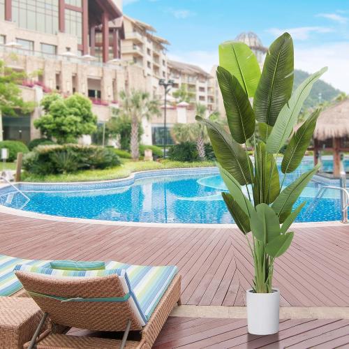 ProDeco Artificial Tree Size 6.6Ft Silk Bird of Paradise Large Big Fake Potted Plants Tall Faux Silk Floor Plants for Home Living Room Bedroom Office Decor Indoor Outdoor…