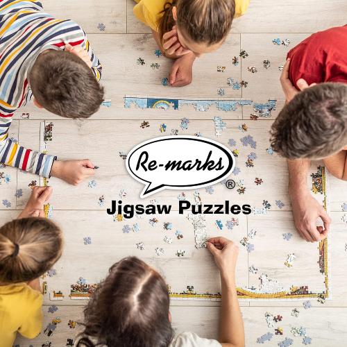 Re-Marks 1950s Pop Culture Puzzle, 1000-Piece Puzzle for All Ages, Family Jigsaw Puzzle