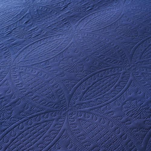 Quilt Bedding Set,Navy Blue Ultrasonic Quilt Set,Lightweight Soft Bedspread Coverlet,Modern Style Coin Pattern Bed Cover for All Seasons,3 Piece(1 Quilt,2 Pillow Shams)