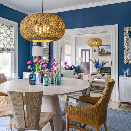 22.83in Large Rattan Chandelier Wicker Hand-Woven Pendant Light | Boho Light Fixture Farmhouse Ceiling Hanging Lighting for Living Room Kitchen Island Dining Room Hallway, 4-Lights