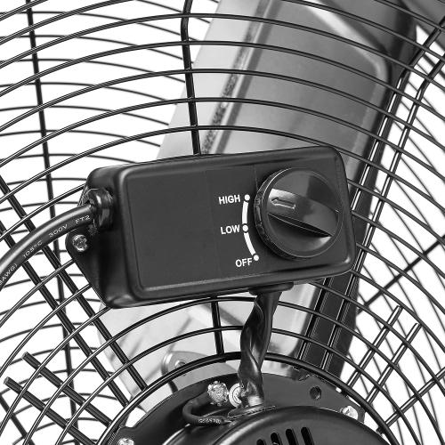 BLACK  24 215W High-Velocity, Heavy-Duty Industrial Fan, Drum Fan, with UL-Certified Safety Compliance, 2 Speeds, Up to 8820 CFM, 5.9-ft Power Cord, 2 Wheels, Metal Housing/Blades, Black