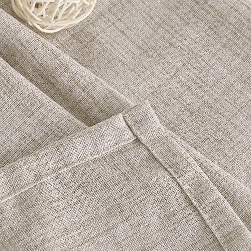 YoungsTex Linen Semi Sheer Curtains 72 Inch Length, Light Filtering Drapes